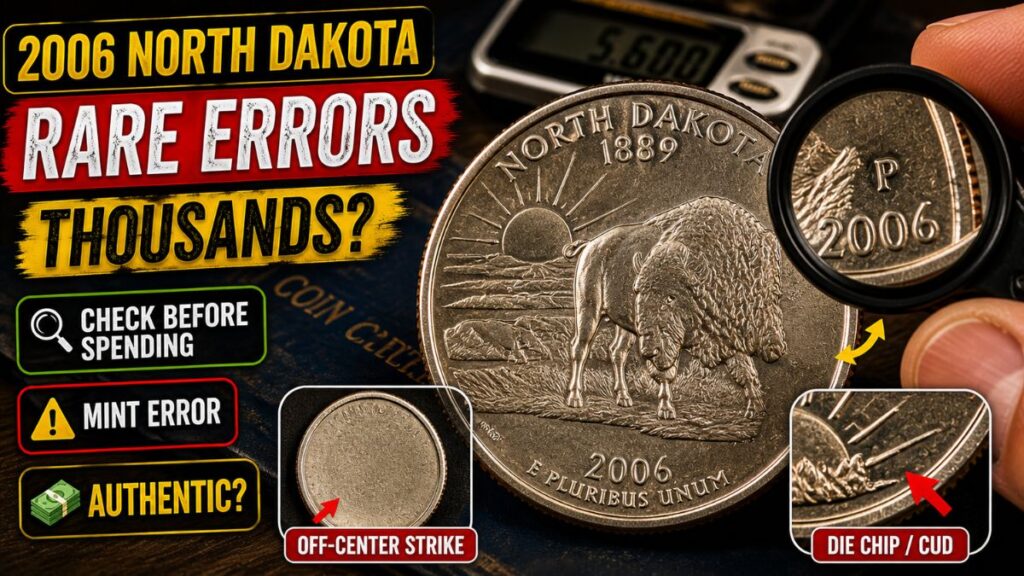 North Dakota Quarter: Check for These Rare Errors Before Spending Your 2006 State Quarter, Because Genuine Mint Mistakes Can Bring Thousands