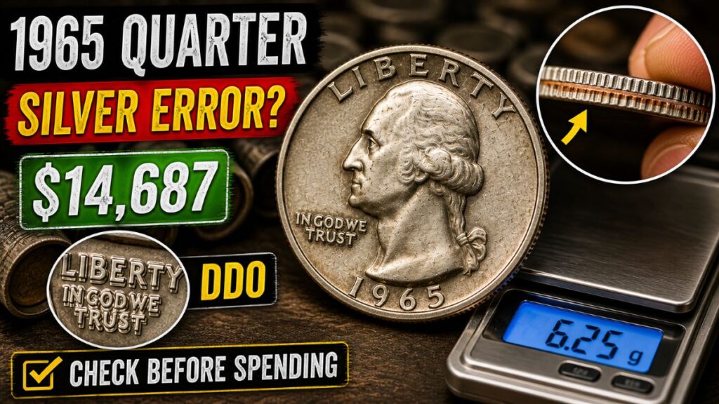 1965 Washington Quarter: Check Yours Before Spending It—Rare Errors, Doubled Dies, Silver Confusion, Auction Records, Identification Tips Today