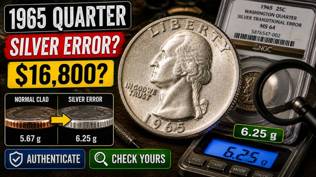 1965 Washington Quarter Silver Transitional Error: Could Yours Be Worth $16,800? Identification, Value, History, Authentication, and Collector Guide Explained Today