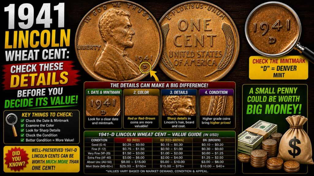 1941 Lincoln Wheat Cent: Check These Details Before You Decide Its Value