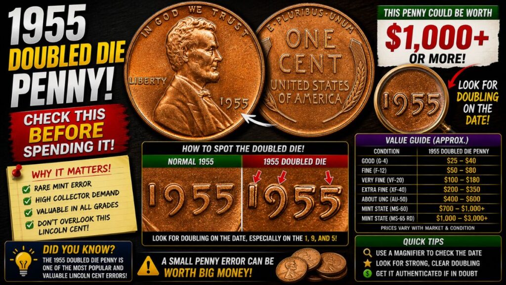 1955 Doubled Die Penny: Check This Before Spending It!