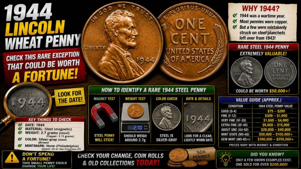 1944 Lincoln Wheat Penny: Check This Rare Exception That Could Be Worth a Fortune